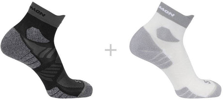 Salomon - Aero-Söckchen | 2er-Pack | Knöchelsocken | Größe l 42-44 - schwarz und weiß