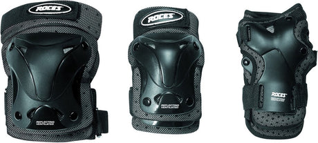 Roces – belüfteter Schlittschuhschutz 3er-Pack – Kinderschutz – Schwarz – Größe M