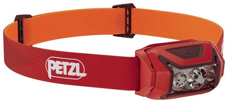 Petzl actik – Stirnlampe – 450 Lumen – leicht und vielseitig – für Camping, Wandern und Laufen – Rot