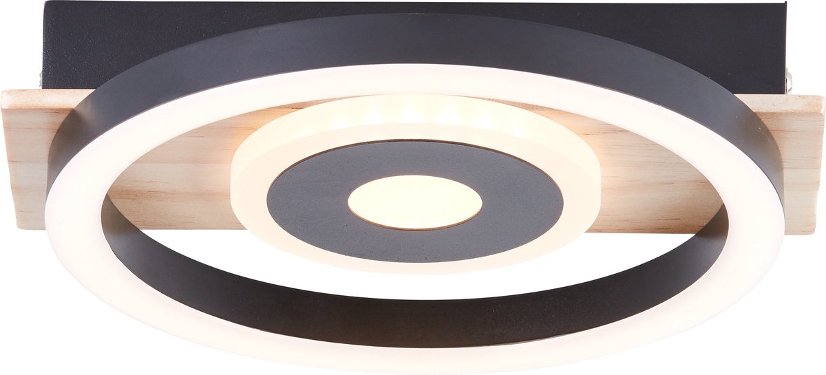 Brilliant maureen - Deckenleuchte - LED 22w - 3000k - Schwarz - Holz