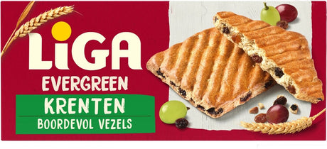 Liga Evergreen Cookies Johannisbeeren - Box 12 x 225g - Cookie - Kekse für unterwegs oder für Arbeit und Büro