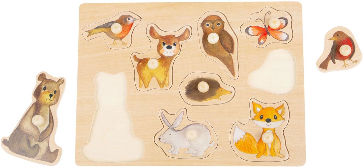Small Foot - Holz-Studenpuzzle Waldtiere, 9-tlg.