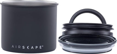 Planetary design - airscape - koffiebonen - voorraadpotten - lucht dicht! - koffie - staal - mat zwart - 250 gram