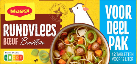 Maggi Bouillon Rindfleisch Vorteilspackung – 20 Kartons x 12 Würfel – Vorteilspackung