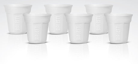 Bialetti - espressobekers - set van 6 - wit