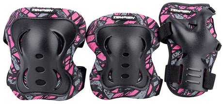 Tempish Skate-Schutzset für Erwachsene – Knie-, Ellenbogen- und Handgelenkschützer – Pink – Größe S