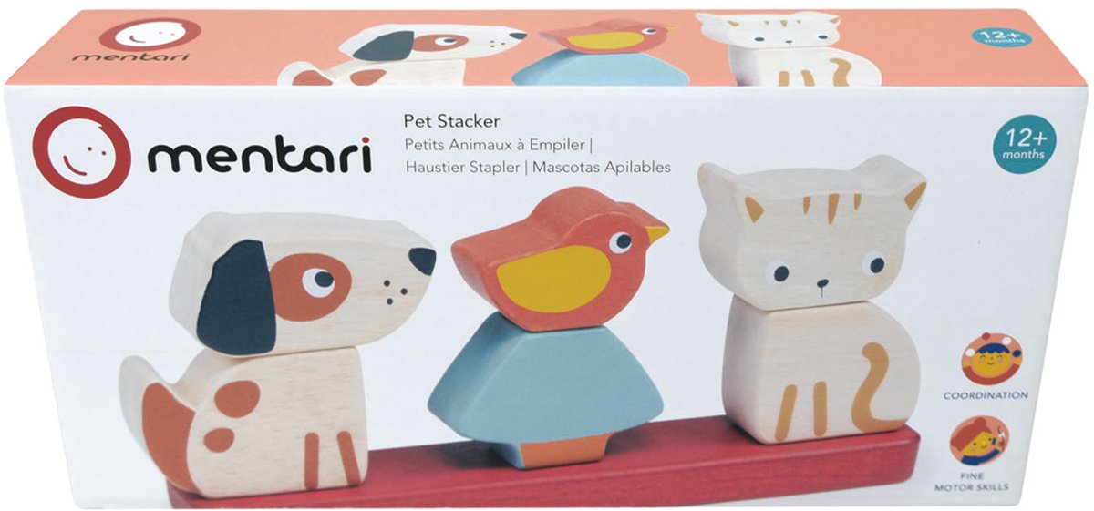 Mentari-Stapler – Haustiere – 21 x 4 x 9,5 cm – Holz – 1 Jahr