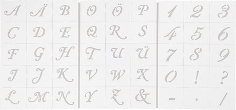Kreativunternehmen https: www.cchobby.nl Buchstaben-und-Zahlen-Vorlage-h-20-30-mm-a5-Blatt-148x210-mm-3-Blatt-1-Box