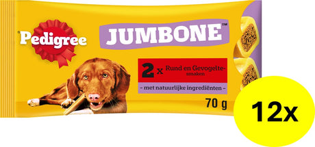 Pedigree Hundesnacks – Jumbo Medium – Rind Geflügel – 12x2 Stück