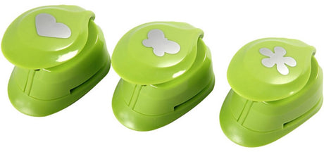 Creativ Company Stanzset, Blume, Schmetterling, Herz, Größe 25 mm, 3 Stück 1 Box