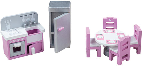 Tidlo Wooden Dollhouse Möbel Küche, 9dlg.