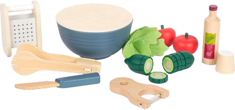 Small Foot - Holzspielzeug-Essen-Salat-Spielset, 11-teilig.