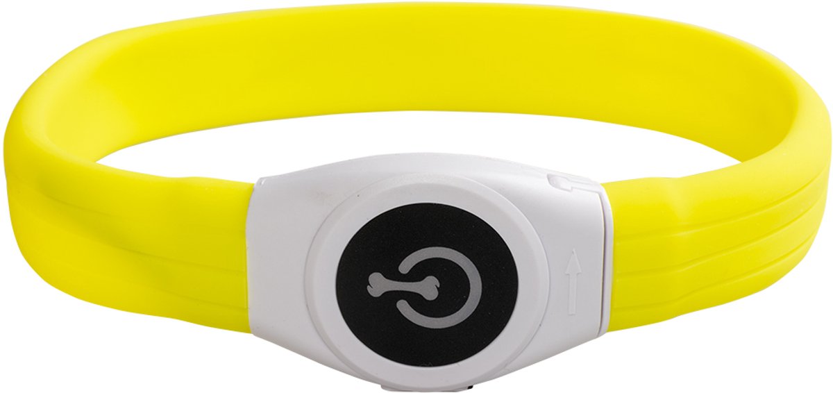 Duvo plus - Haustierbekleidung - Hund - Blitzlichtring Maxi USB Silikon 65x2,5x1cm gelb - 1Stk