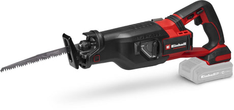 Einhell Profi-Akku-Säbelsäge TP-AP 18 32 LI BL Solo – Power X-Change – 18 V Li-Ion – 0–3.000 t min – Hubhöhe: 32 mm – max. Schnitttiefe (Holz Kunststoff Metall): 300 30 20 mm - inkl. 2x Sägeblatt (Holz Metall) - exkl. Akku und Ladegerät