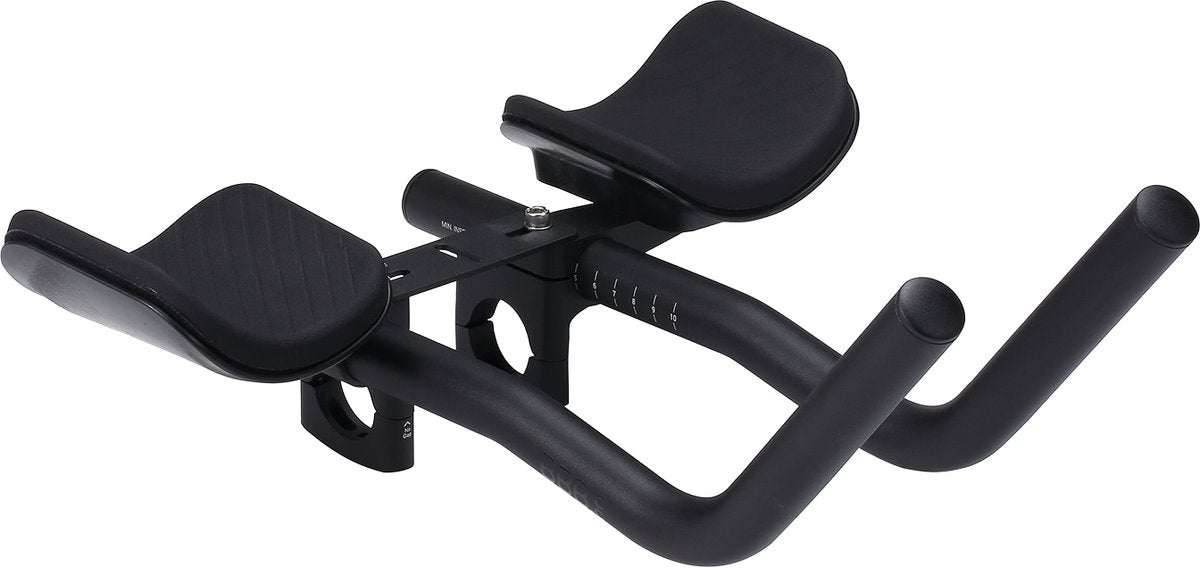 Bbb cycling aeropro j-bend opzetstuur racefiets - verstelbaar ligstuur met armsteun - tijdritstuur - triathlon stuur - compatibel met 31.8mm fietsstuur - bhb-70jb
