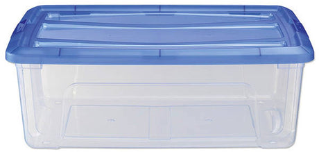 Iris Topcase Aufbewahrungsbox 30l 57,5x39x20,5 cm blau transparent