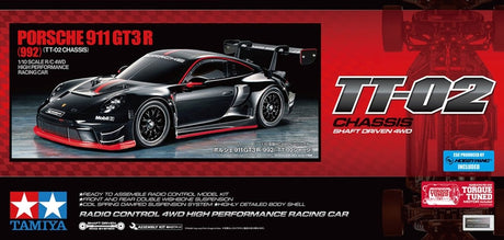 Tamiya Modellbausatzauto – 58745 RC-Auto – Porsche 911 GT3 R – 992 – mit Zertifikat RC-Kunststoff – 1:10 – Modellbau