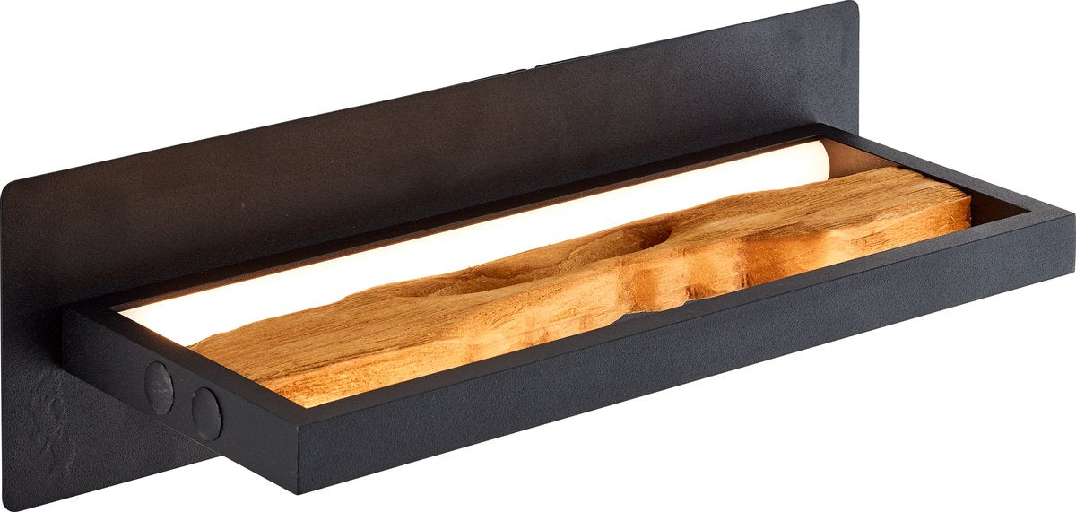 Brilliant Chaumont – Wandleuchte – LED 9,5 W 3000 K – schwarzes Holz