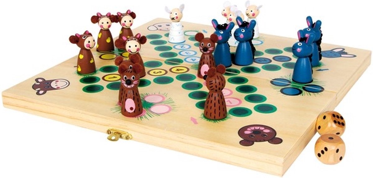Small Foot - Ludo-Spiel auf dem Bauernhof aus Holz