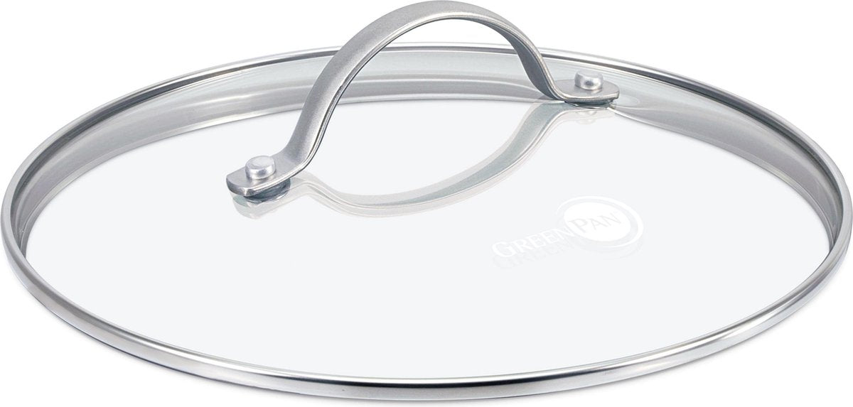 Greenpan Universal-Glasdeckel 28 cm – transparent – gehärtetes Glas – Edelstahl
