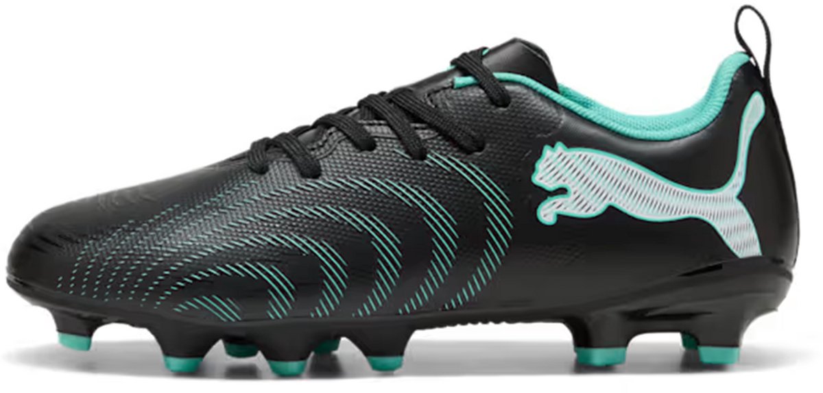 Puma future 9 play fg ag jr unisex sportschoenen - black-intense mint- white