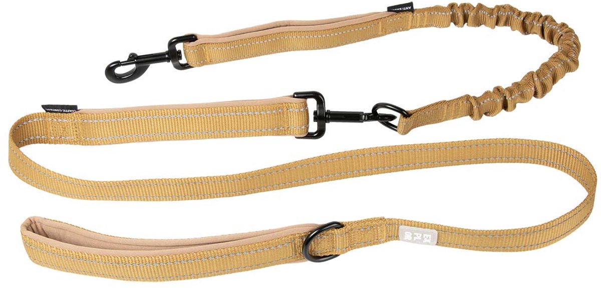 Explor Duvoplus Ultimate Fit Leine 2in1 Classic für Hunde 180cm-25mm Honiggold
