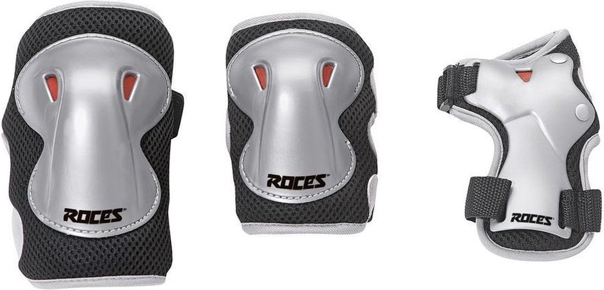 ROCES Skate-Schutz Set Super Junior Silber Größe M 6-Stück