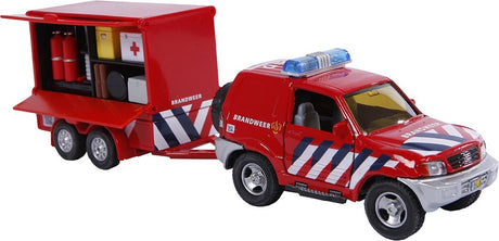 Kinderkugel-Feuerwehrauto + Anhänger