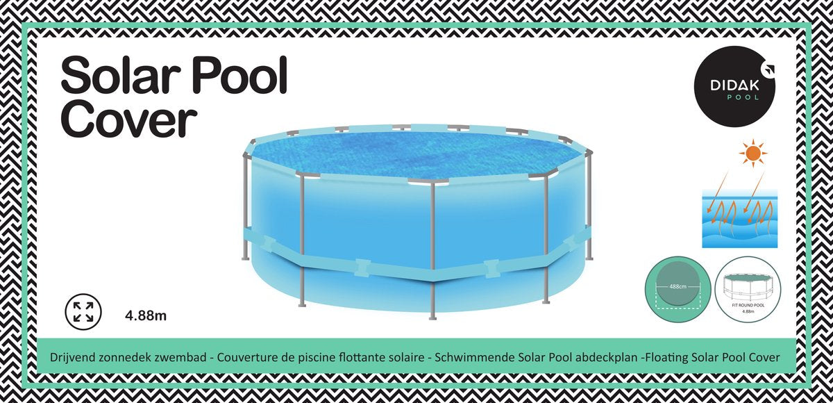 Didak pool solar cover rond - 4,88 m