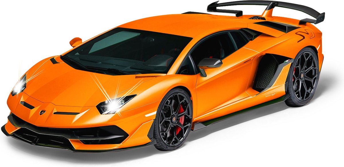 Jamara RC-Fahrzeugauto – 405170 RC-Sportwagen Lamborghini Aventador SVJ – Orange – 2,4 GHz RC-Modell fertig – 1:14 gesteuertes Auto