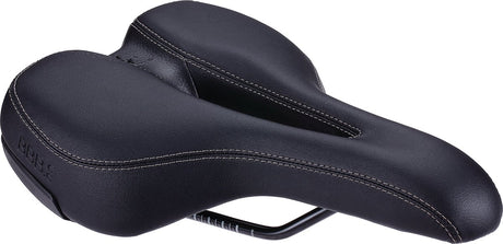 Bbb cycling softshape active - fietszadel heren en dames - e-bike of stadsfiets zadel - fietshouding rechtop 60° - 265 x 170mm - zwart – bsd-121