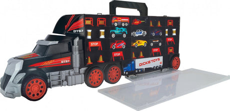 Dickie Auto, Koffer, Transporter mit Spielzeugautos, 2in1 Truck