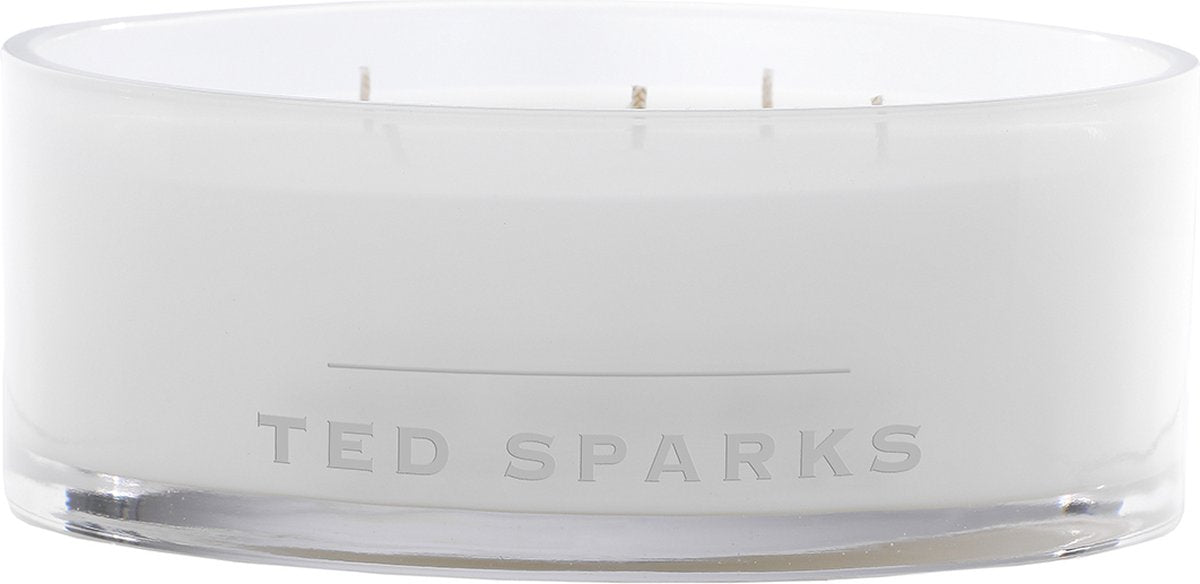 Ted sparks - geurkaars balthazar - 50 branduren - 6 lonten - luxe verpakking - fresh linen