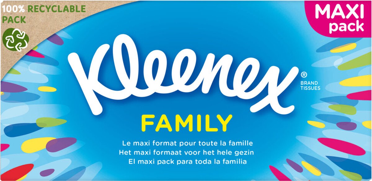 Kleenex-Taschentücher-Familie – 128 Stück