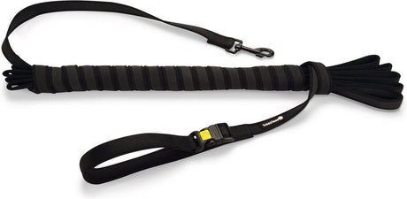 Beeztees parinca premium weblijn hondenriem - hondenlijn - handvat - nylon - zwart - hondenriem 10 meter