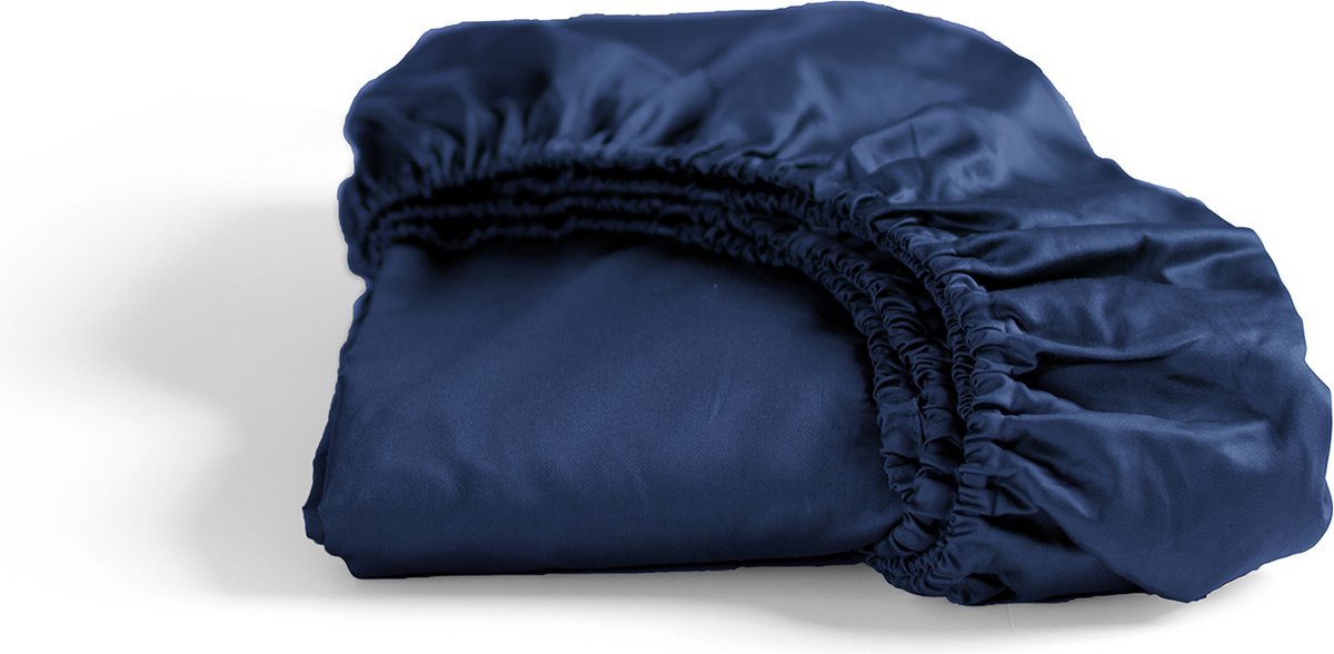 Cinderella - sundays - hoeslaken - tot 25 cm matrashoogte - satijn - 160x200 cm - blauw