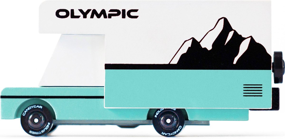 Candylab Toys Candycar World: Olympic RV (WAS35) 10,2 x 4,8 x 5,1 cm, Holzdruckguss, in Geschenkbox, 3+