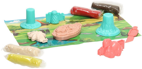 Lobbes speelgoed bv lobbes kleisetje dino's - klei speelgoed voor kinderen - 4 kleuren.