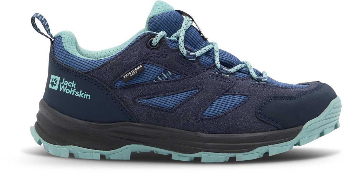 Jack wolfskin vojo tour texapore mid wandelschoenen blauw eu 36 kinderen