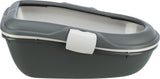 Trixie Berto offene Katzentoilette mit Trennsystem, grauer pastellblauer Granit