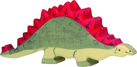 Holztiger Dinosaurier - Stegosaurus - 18x2x8cm - Holzfigur - handgefertigt