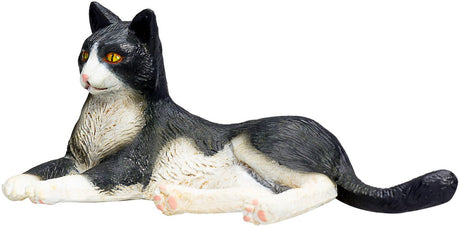 Mojo Ackerland liegende Katze schwarz und weiß – 387367