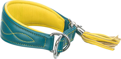Trixie Active Comfort Anti-Pull-Halsband für Windhunde, Petrolgelb, XS