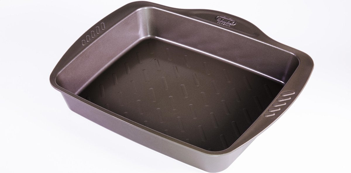 Pyrex Asimetria rechteckige Auflaufform – Metall – 5 Liter – braun