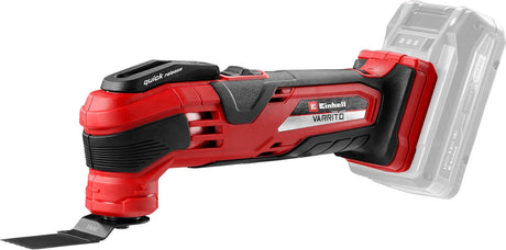 Einhell Akku-Multitool Varrito Li Solo - Power X-Change - 18 V Li-Ion - elektronische Geschwindigkeitsregelung - inkl. 6 Aufsätze und 9 Blatt Schleifpapier - exkl. Akku und Ladegerät