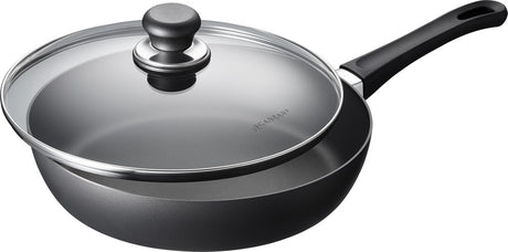 Scanpan Bratpfanne Schmorpfanne mit Deckel Classic Induktion ø 28cm 3 Liter - für alle Herdarten geeignet - Standard-Antihaftbeschichtung