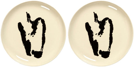 Serax - ottolenghi feast - bord m - wit zwart - 22 ø - 2 stuks