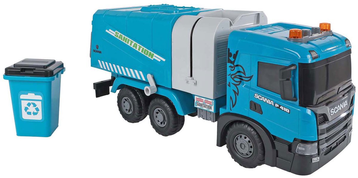 2-Spiel-Scania-Müllwagen-Reibung mit Licht und Ton