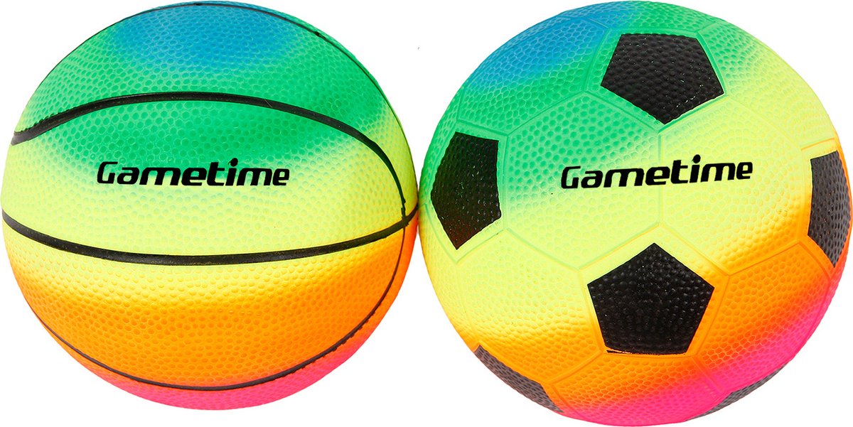 Gametime Mini-Sportbälle-Set Fußball Basketball, 2-tlg.