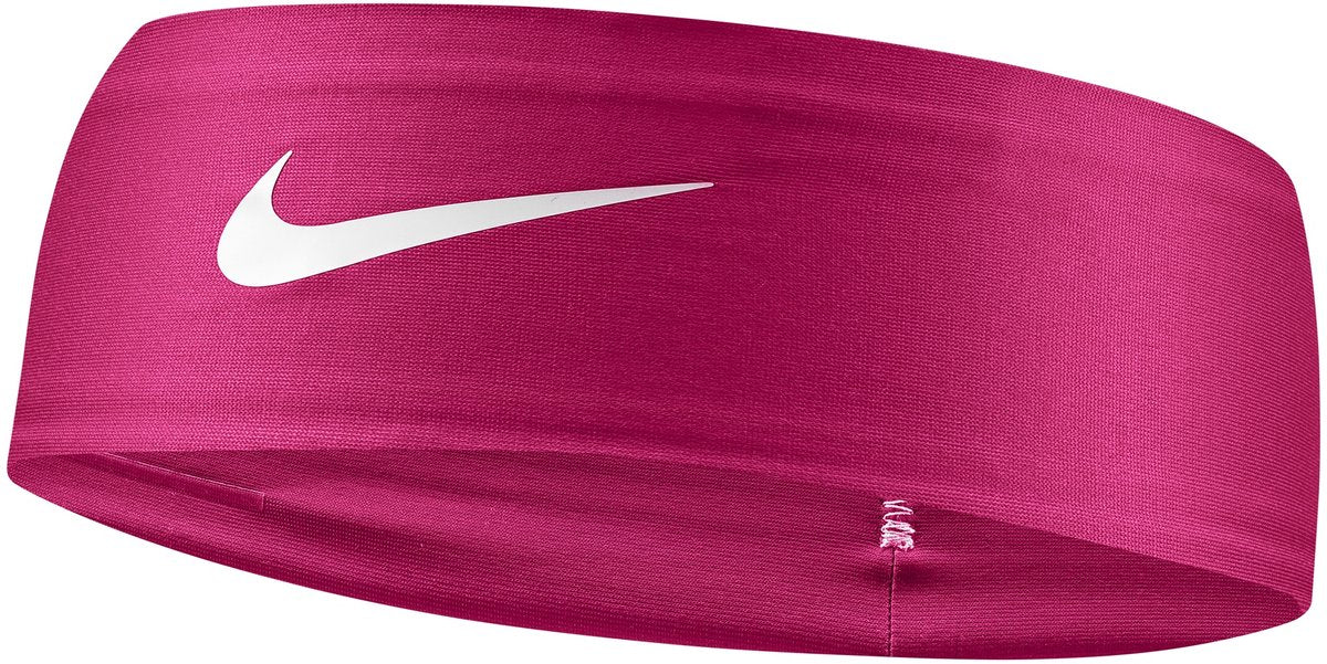 Nike sport hoofdband dri-fit fury classic roze - comfortabele haarband.